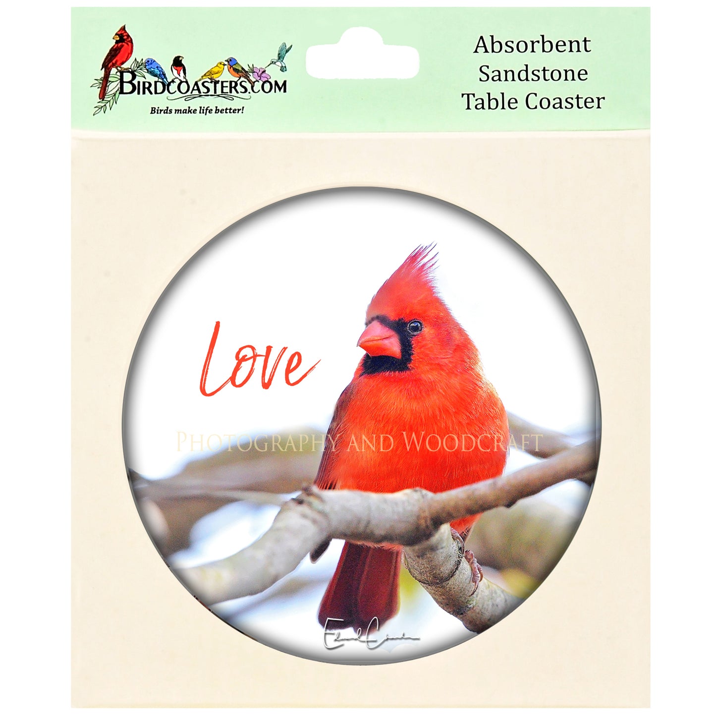 Cardinal with Poem