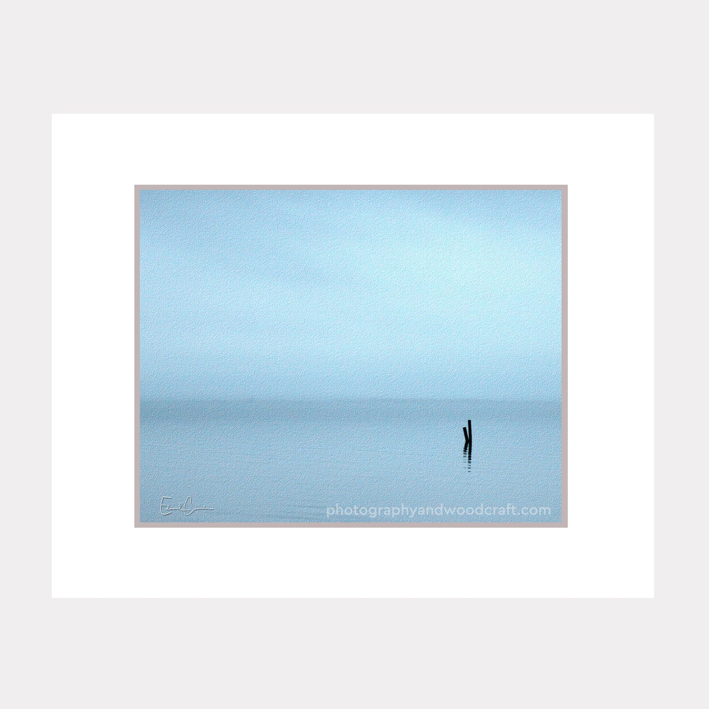 Fishing Pier Remains (11" x 14") Matted Canvas Print