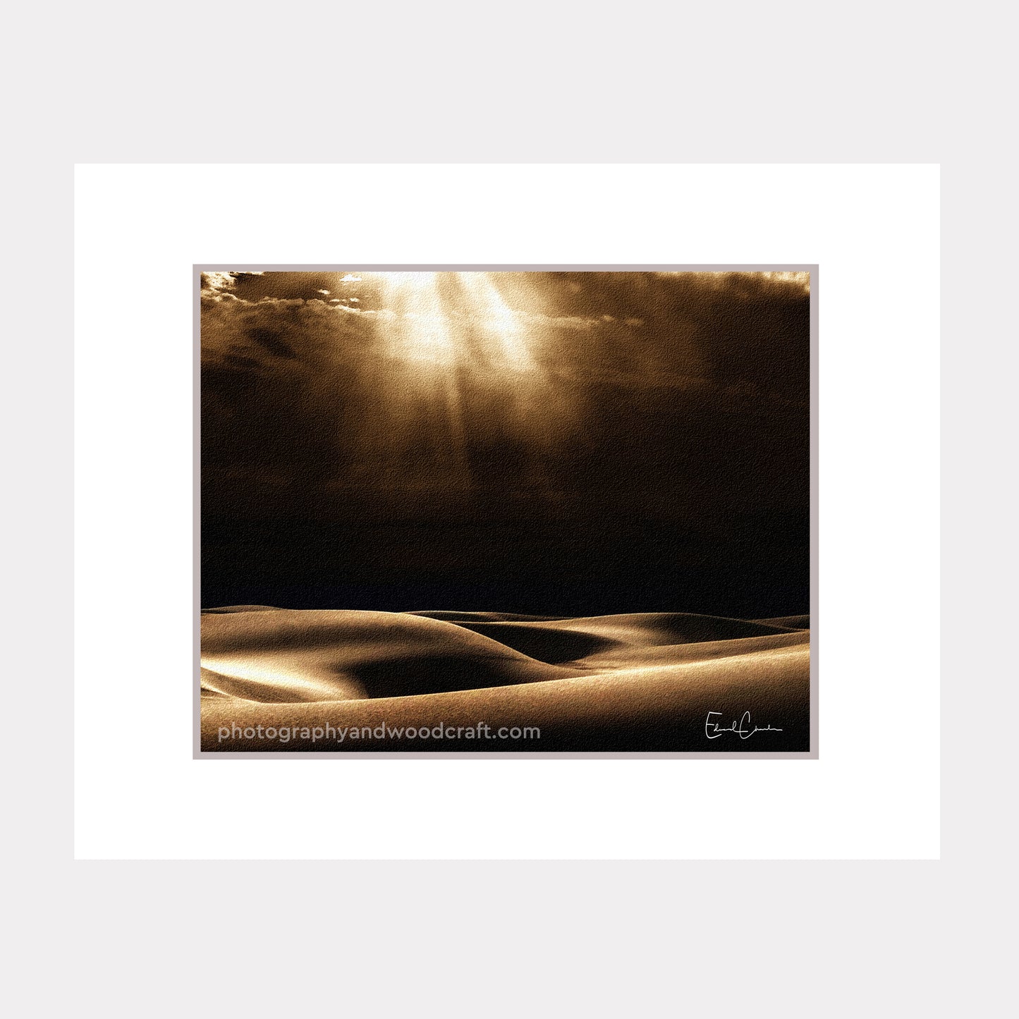 Desert Sand (11" x 14") Matted Canvas Print
