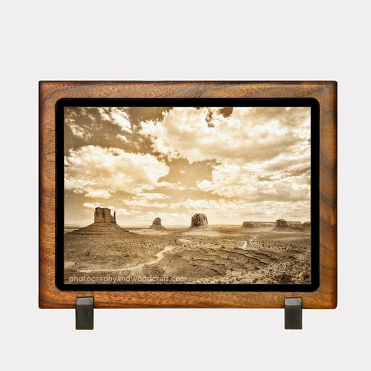 5" x 7" Monument Valley, Arizona. Canvas Print in Solid Wood Floating Frame
