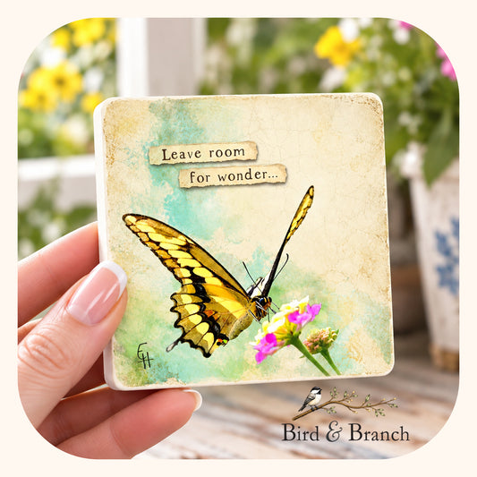 Giant Swallowtail Butterfly - Wooden Refrigerator Magnet