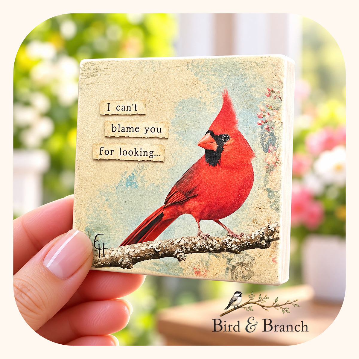 Cardinal - Wooden Refrigerator Magnet