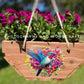 Hummingbirds cedar wood hanging planter