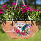 Hummingbirds cedar wood hanging planter