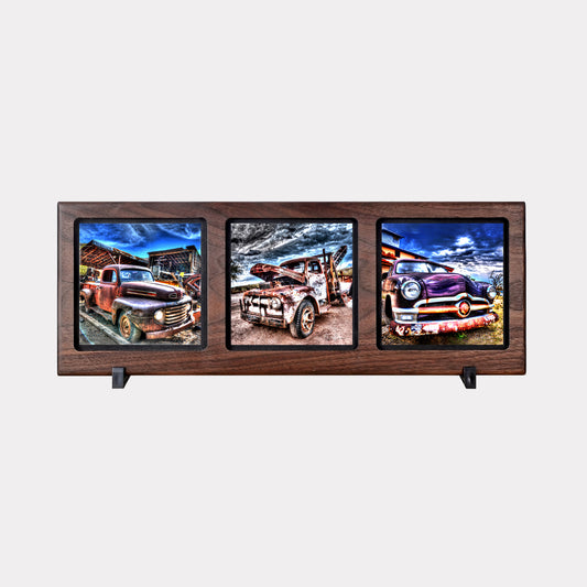 3-Panel Solid Wood Frame with Ford