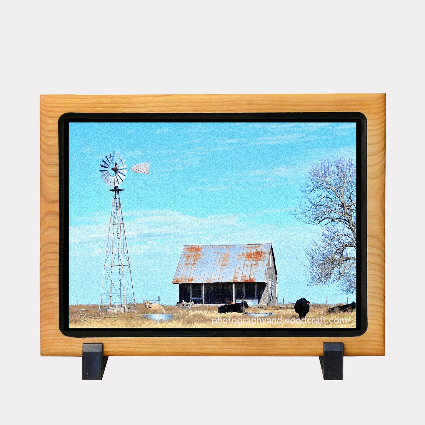 5" x 7" Homestead. Canvas Print in Solid Wood Floating Frame