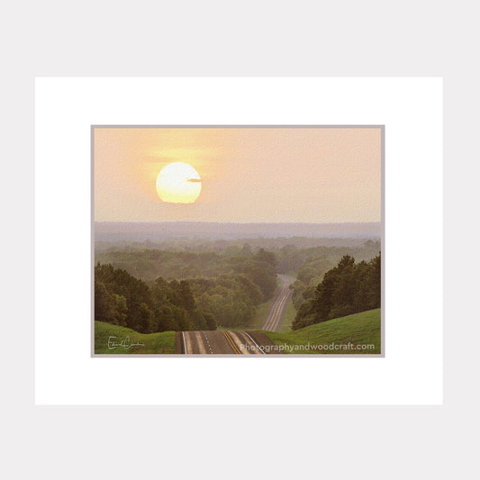North of Nacogdoches, Texas (11" x 14") Matted Canvas Print